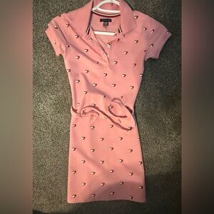 Tommy Hilfiger girls  Pink Heart-Print Mini Dress M 8-10 NWOT